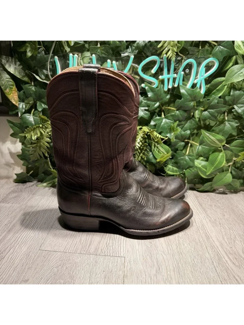 Tecovas The Cartwright Leather Dark Brown Boots 8.5 D Western Boots